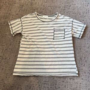 Bohme Cream Striped Short Sleeve Tee